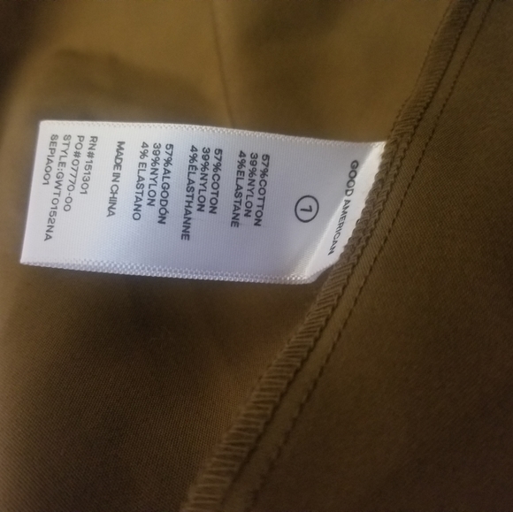 Good American cotton blend button-down shirt size 1 - Picture 7 of 9